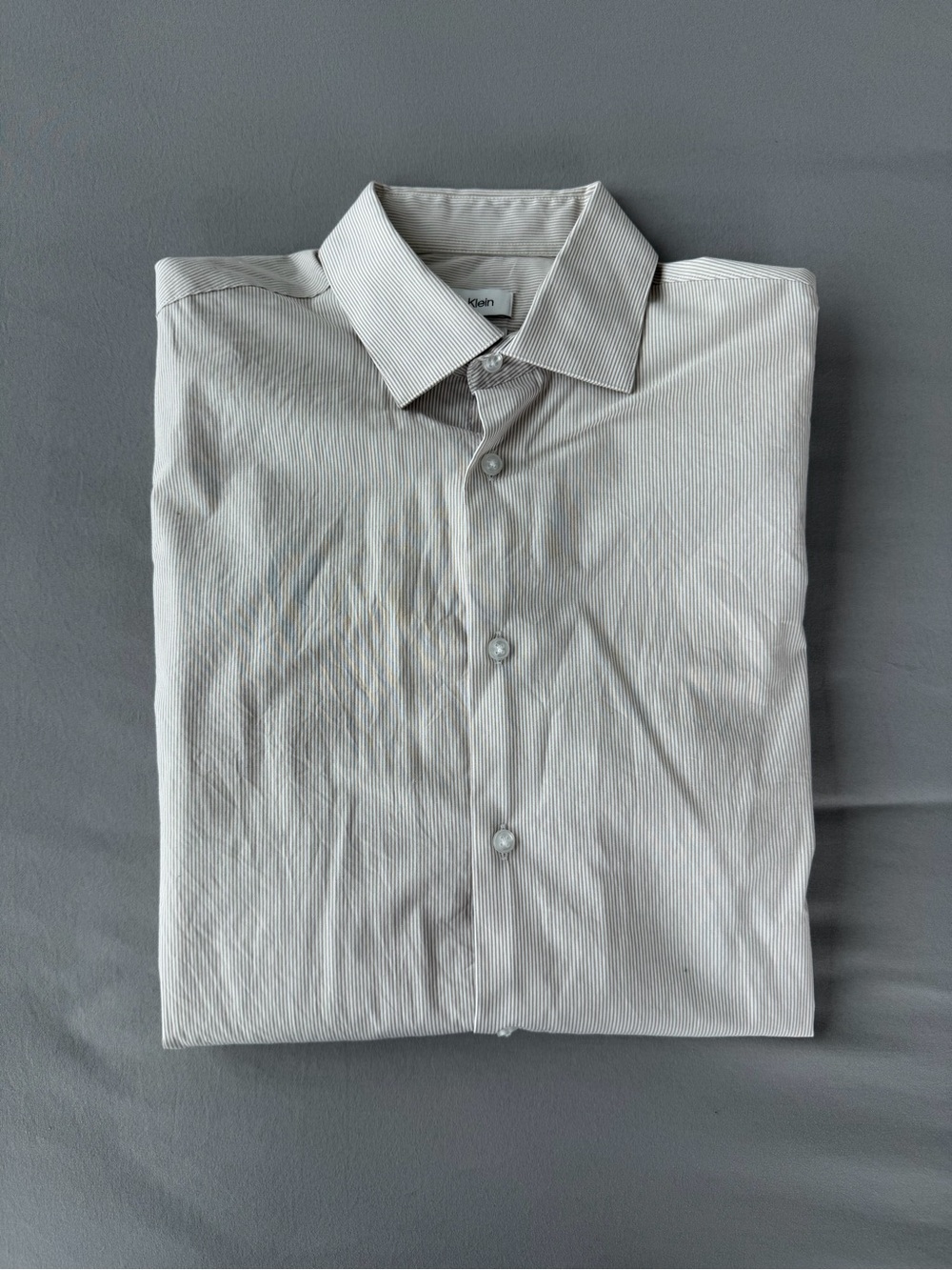 Calvin Klein Men's brown Micro-Stripe Dress Shirt